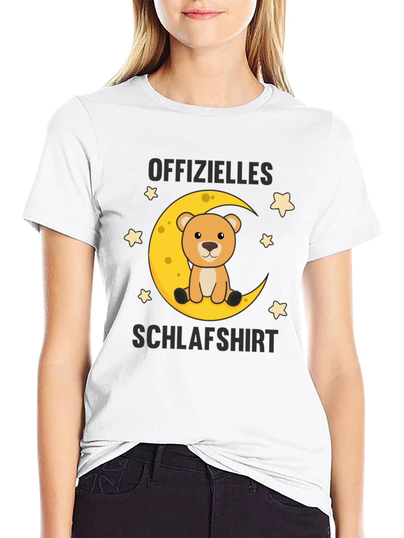 Cute Bear Moon T-Shirt - Official Sleep Shirt