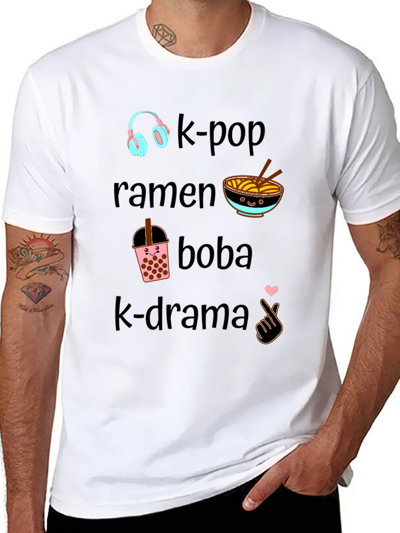 K-Pop Ramen Boba K-Drama Tee
