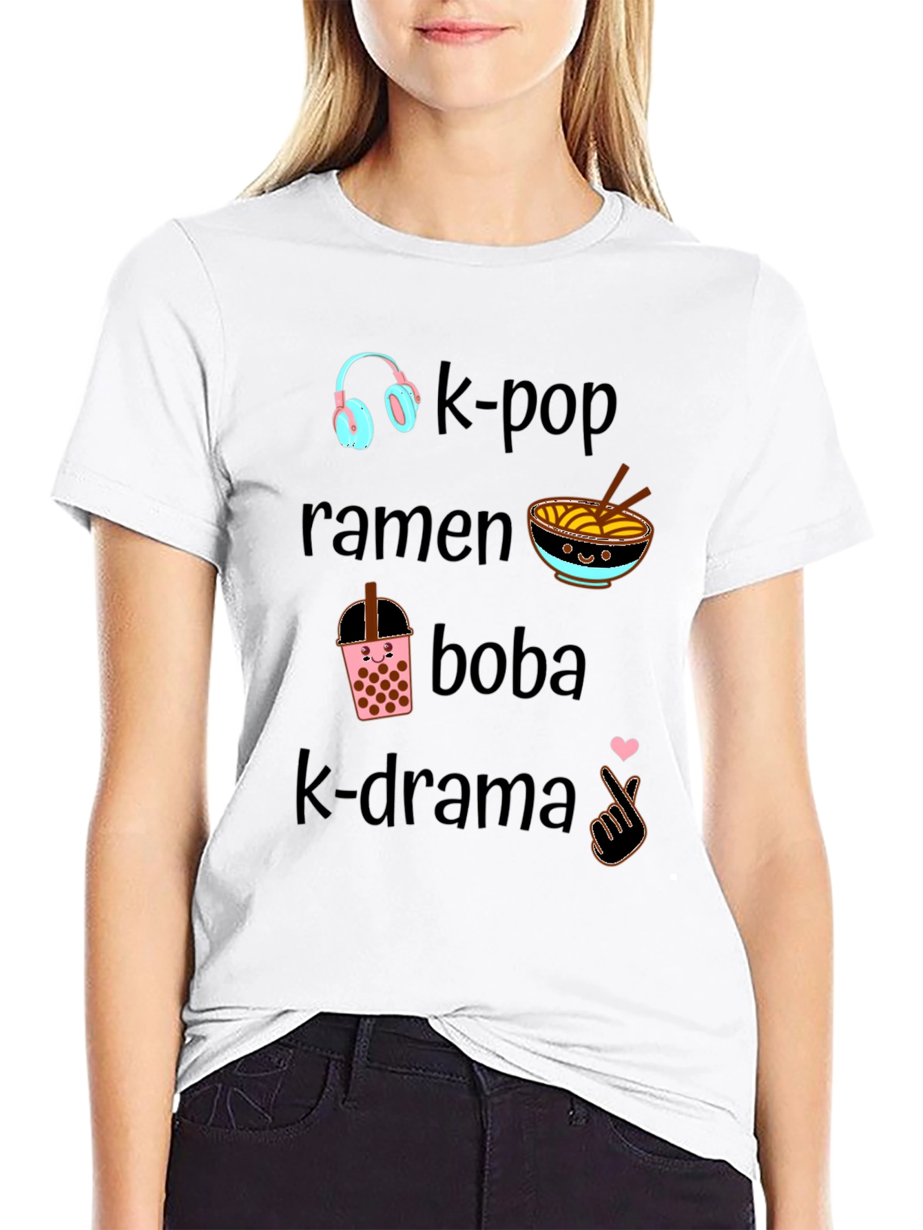 K-Pop Ramen Boba K-Drama Tee