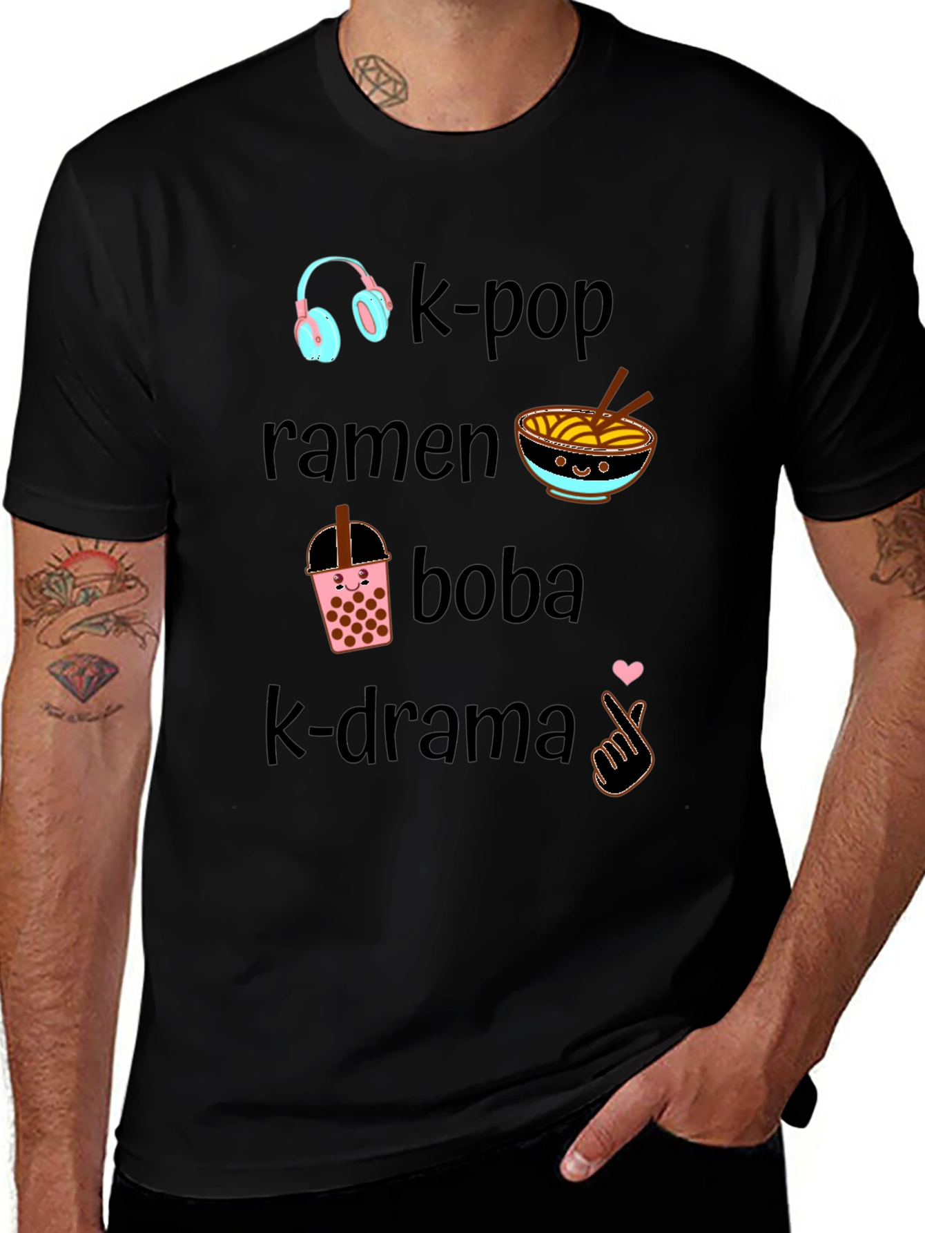 K-Pop Ramen Boba K-Drama Tee