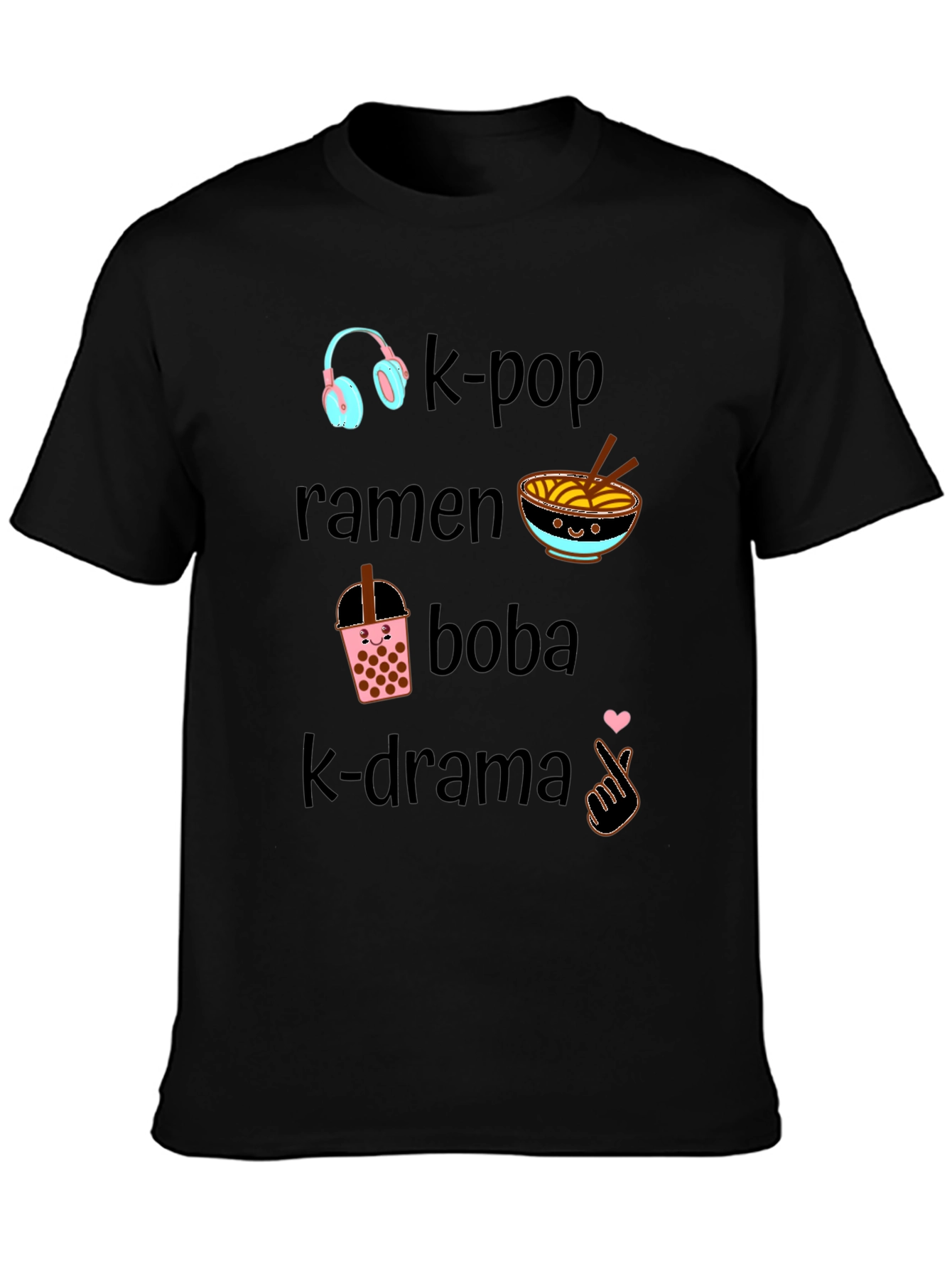 K-Pop Ramen Boba K-Drama Tee