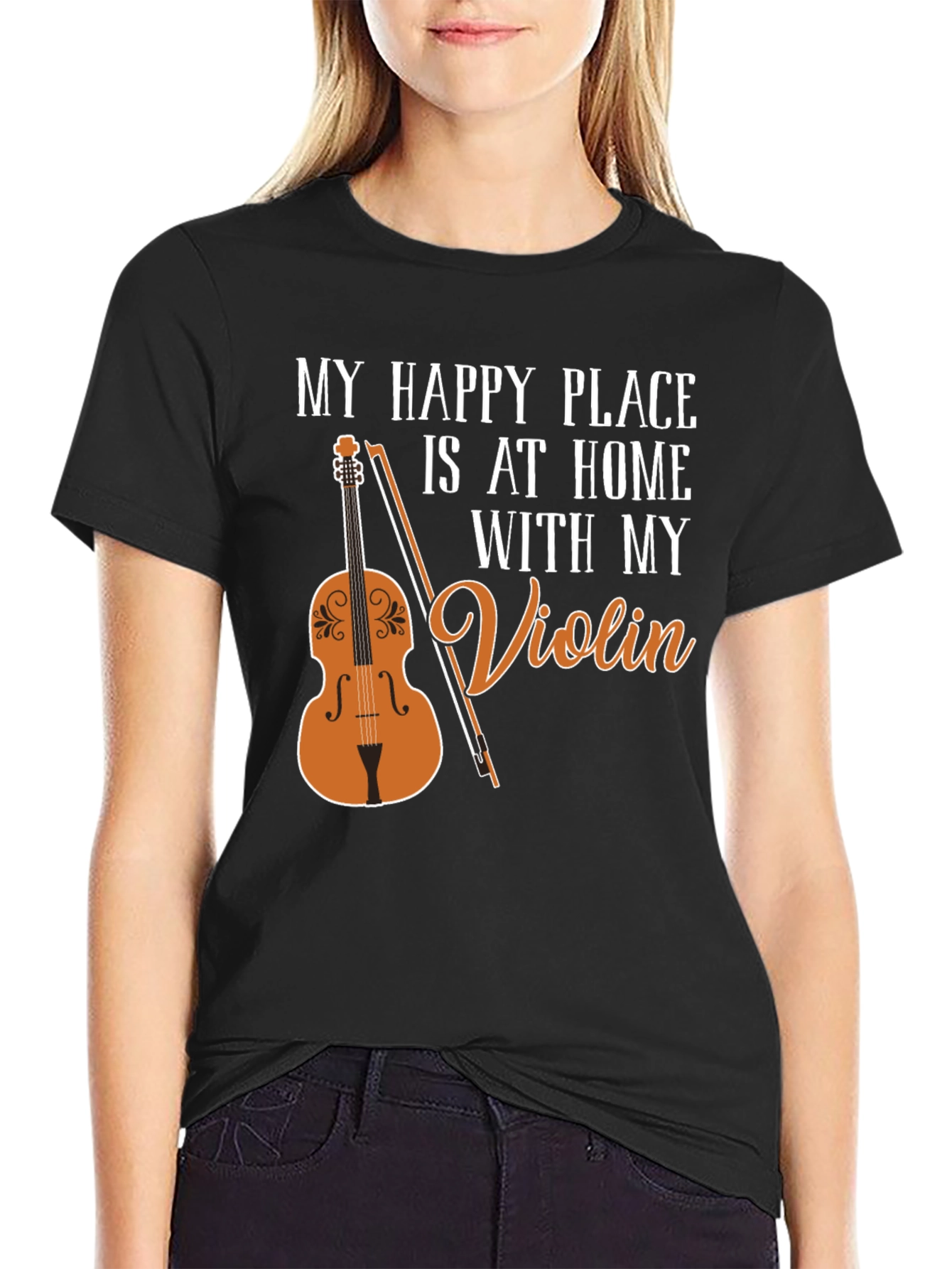 My Happy Place Violin T-Shirt - Musicians Tee