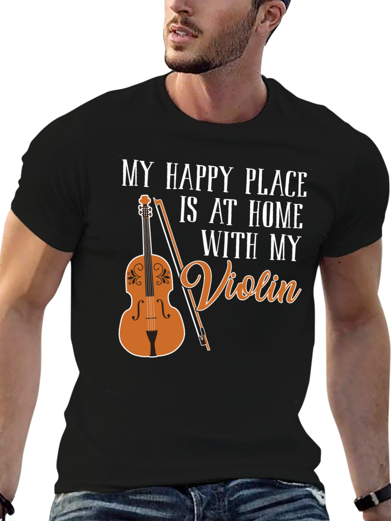 My Happy Place Violin T-Shirt - Musicians Tee