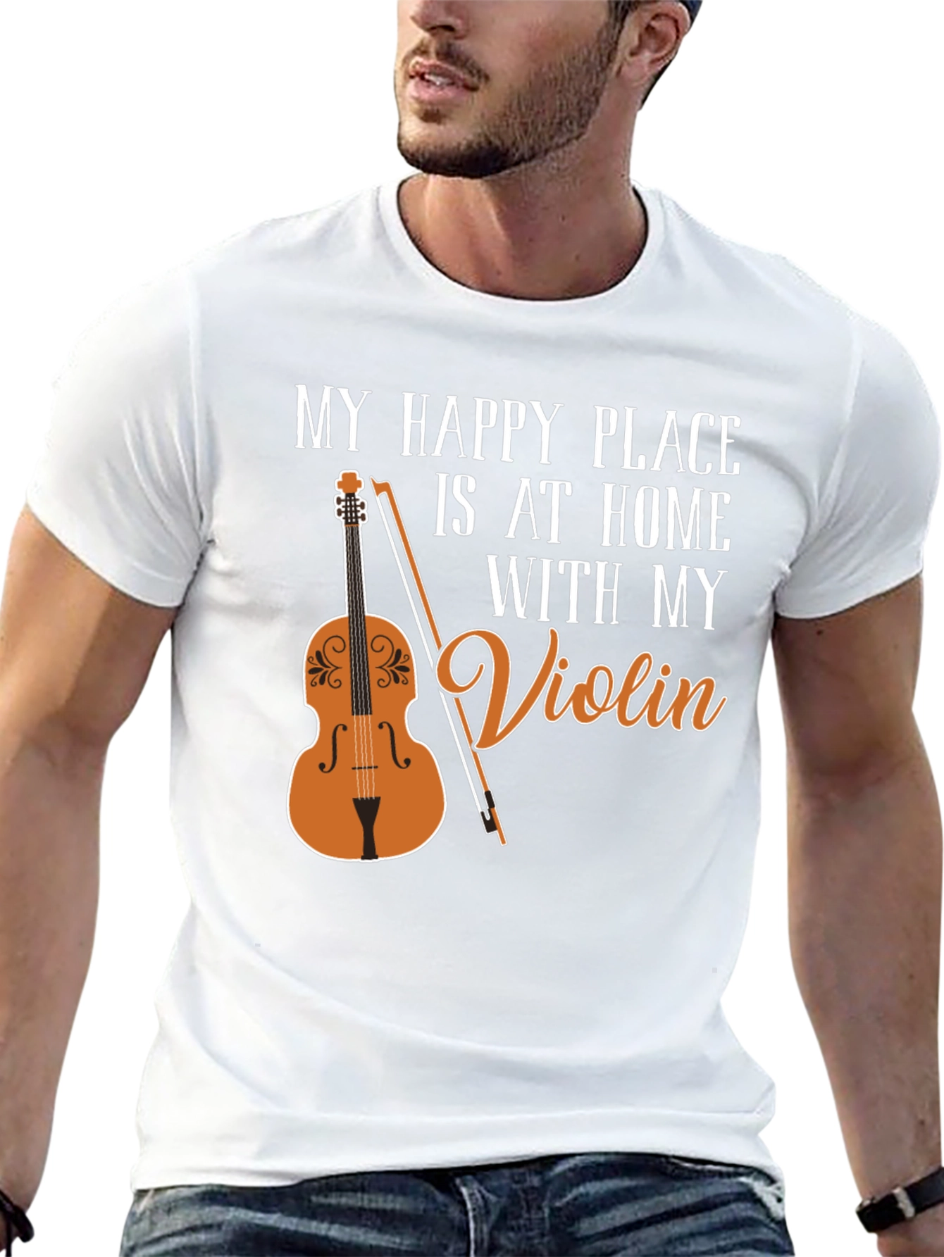 My Happy Place Violin T-Shirt - Musicians Tee