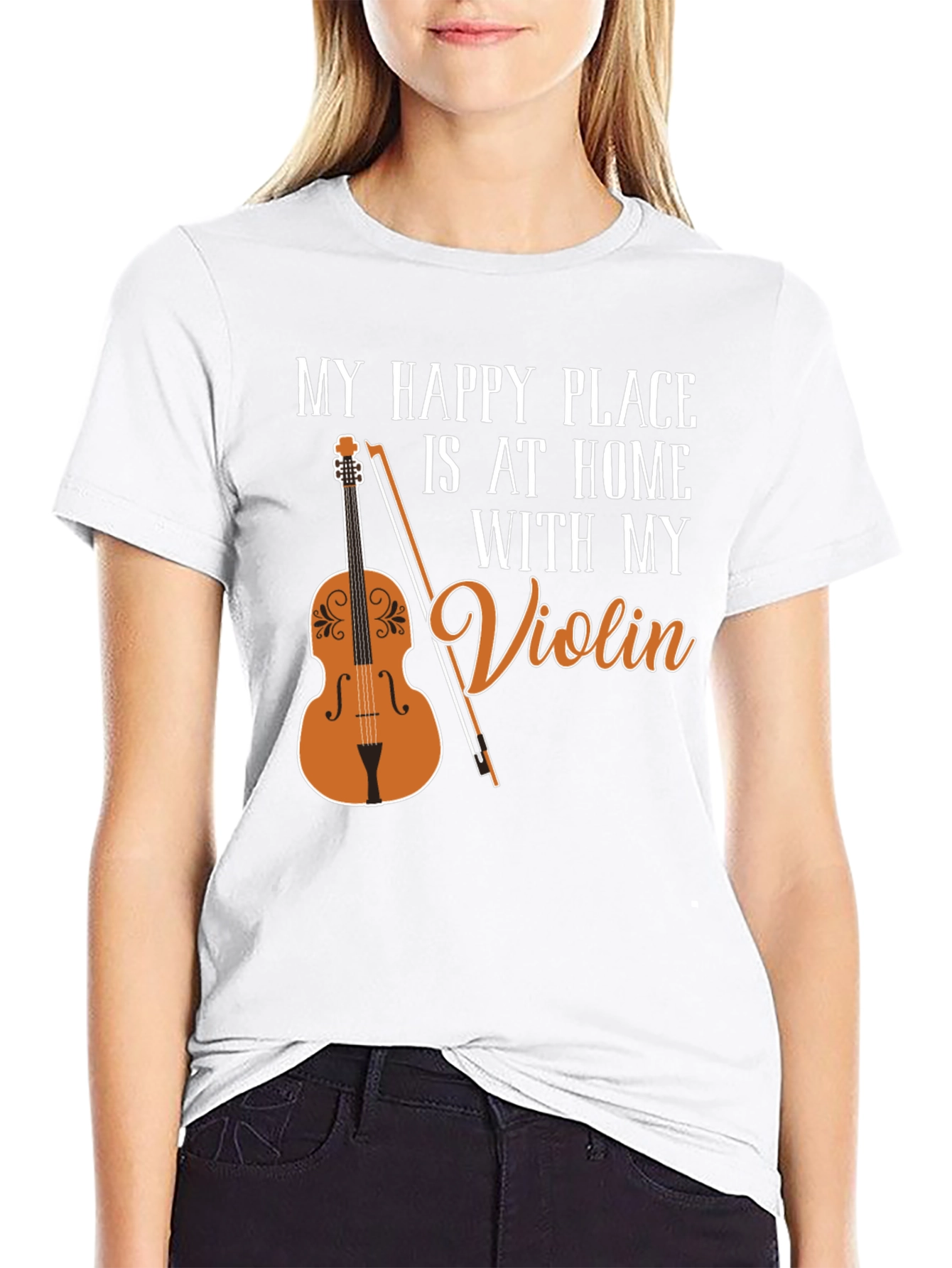 My Happy Place Violin T-Shirt - Musicians Tee