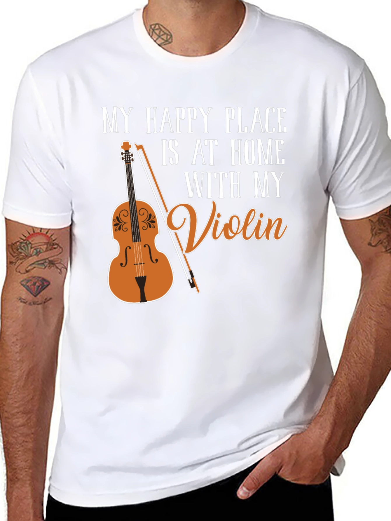 My Happy Place Violin T-Shirt - Musicians Tee