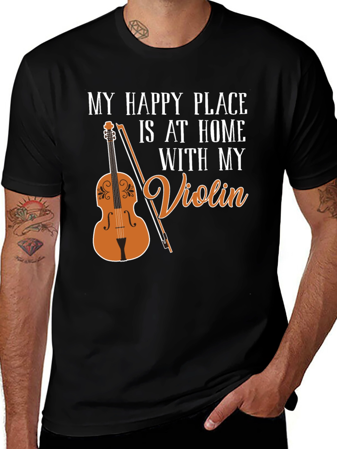 My Happy Place Violin T-Shirt - Musicians Tee