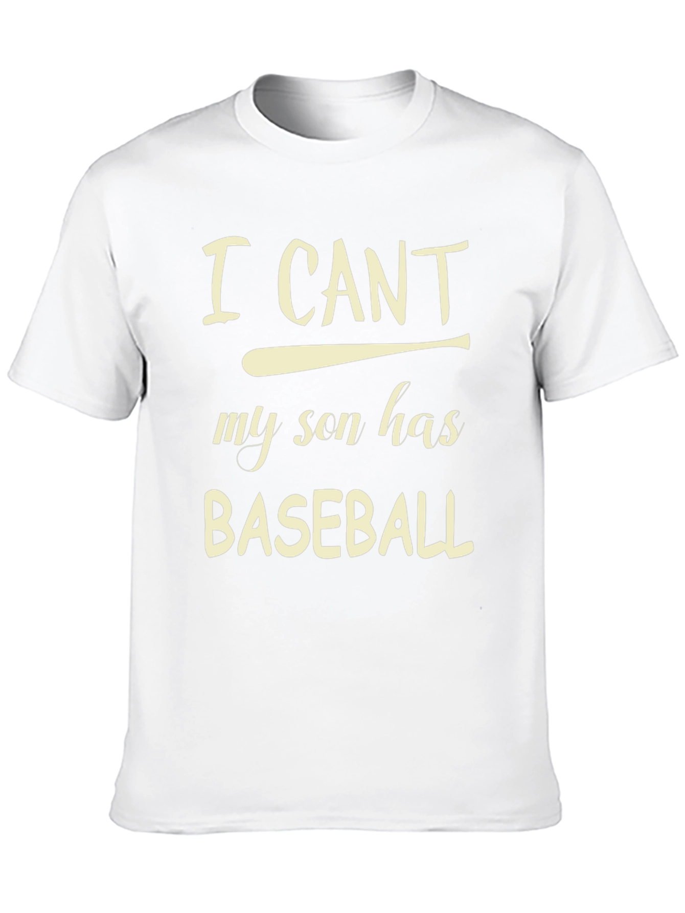 I Cant My Son Has Baseball Black T-Shirt