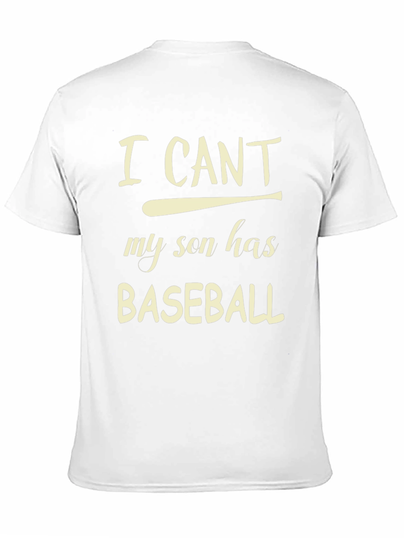 I Cant My Son Has Baseball Black T-Shirt