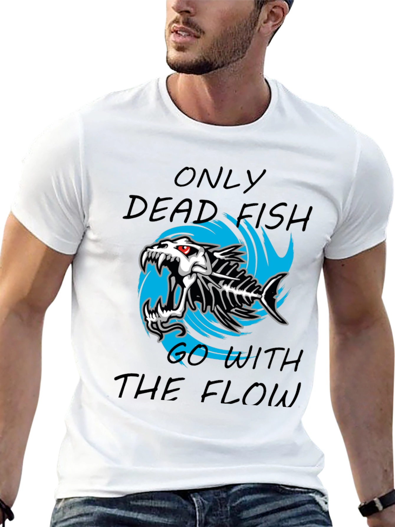Dead Fish Flow Graphic T-Shirt