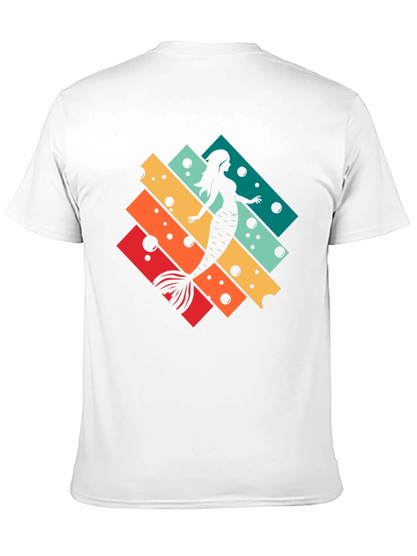 Retro Mermaid Silhouette Graphic T-Shirt