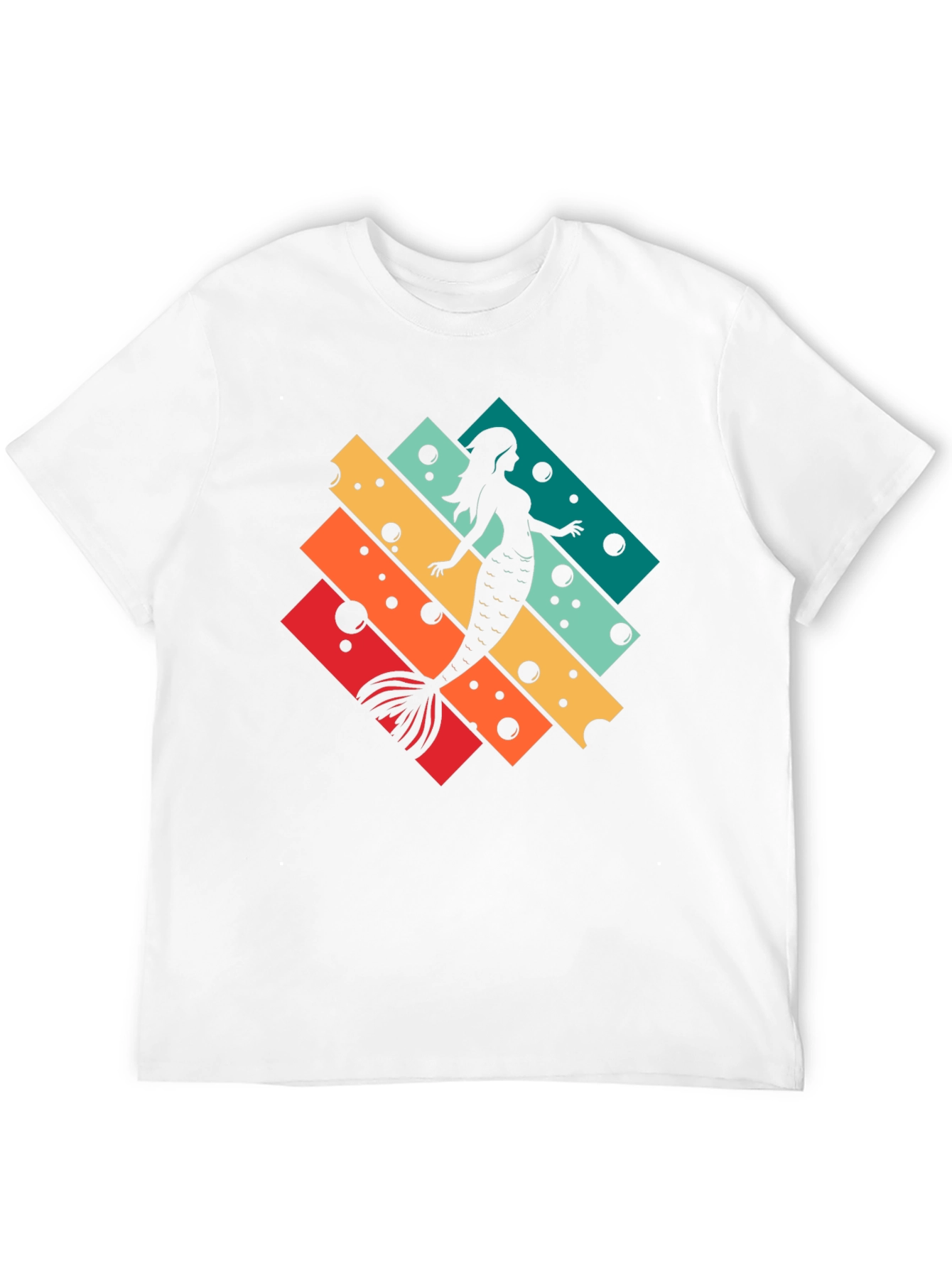 Retro Mermaid Silhouette Graphic T-Shirt