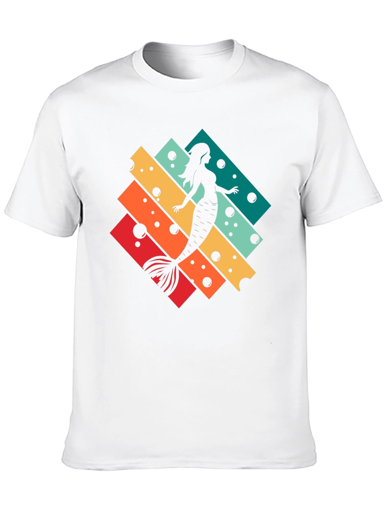 Retro Mermaid Silhouette Graphic T-Shirt