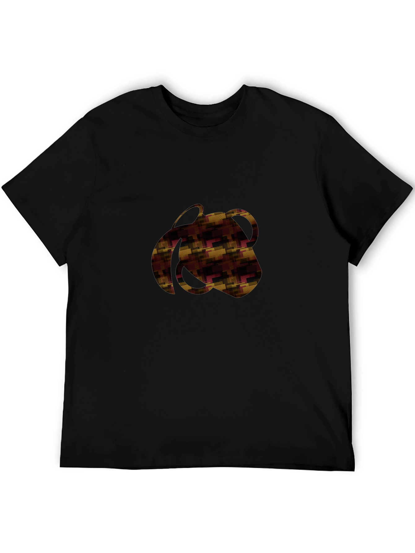 Abstract Pattern Black T-Shirt