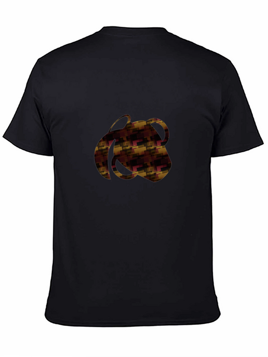 Abstract Pattern Black T-Shirt