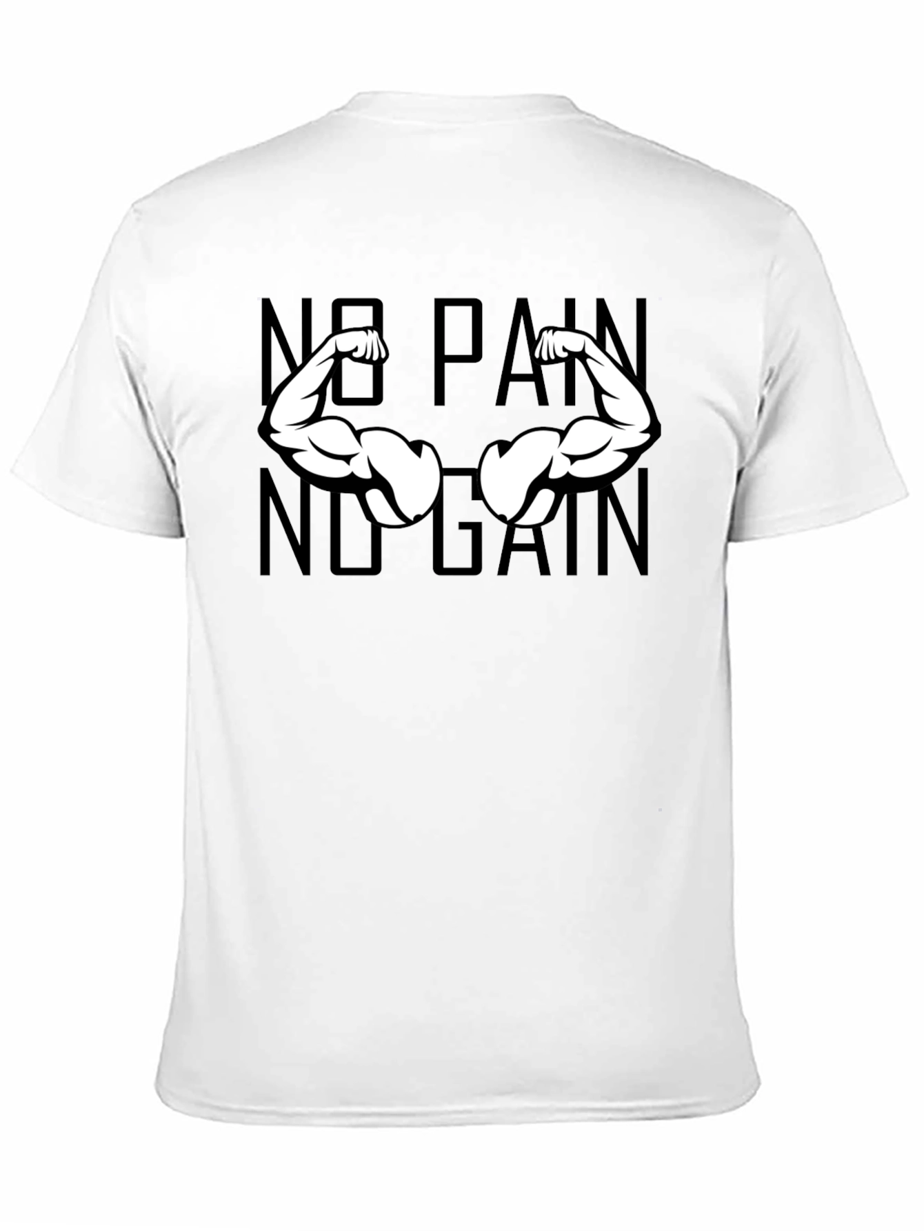No Pain No Gain Graphic Tee - Black