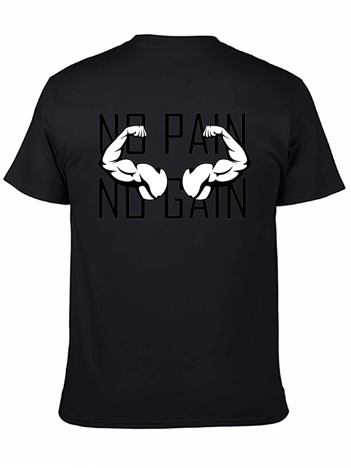 No Pain No Gain Graphic Tee - Black
