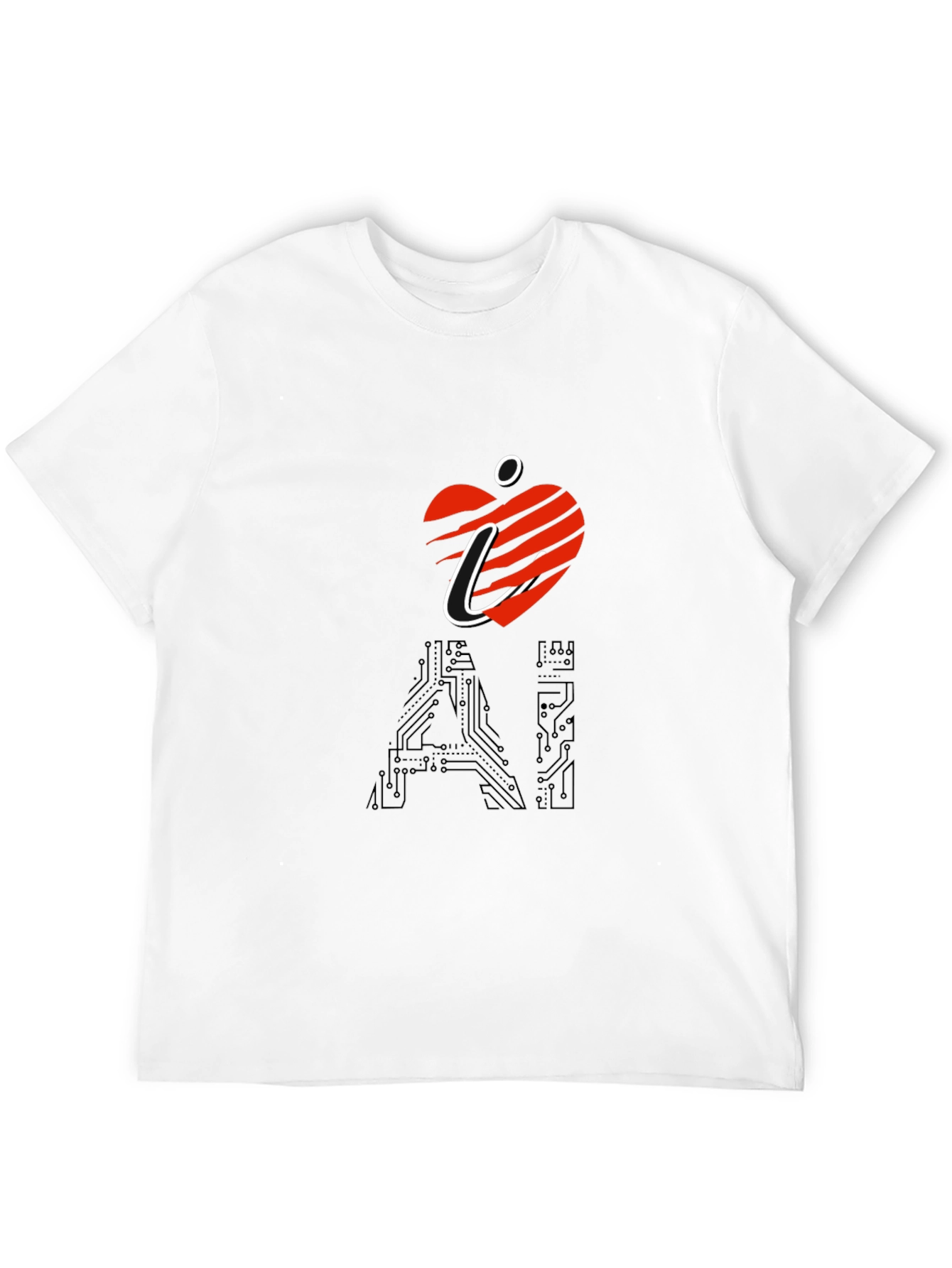 I Heart AI Black T-Shirt