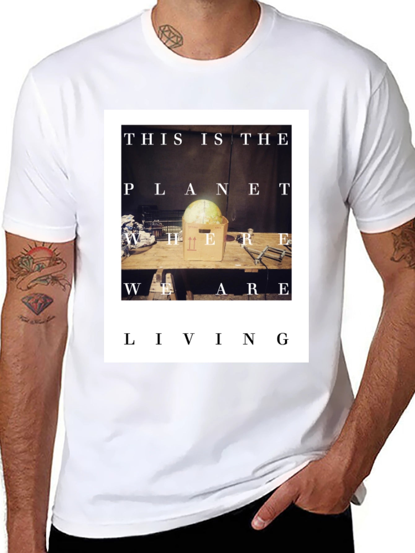 Planet Where We Are Living Graphic Tee