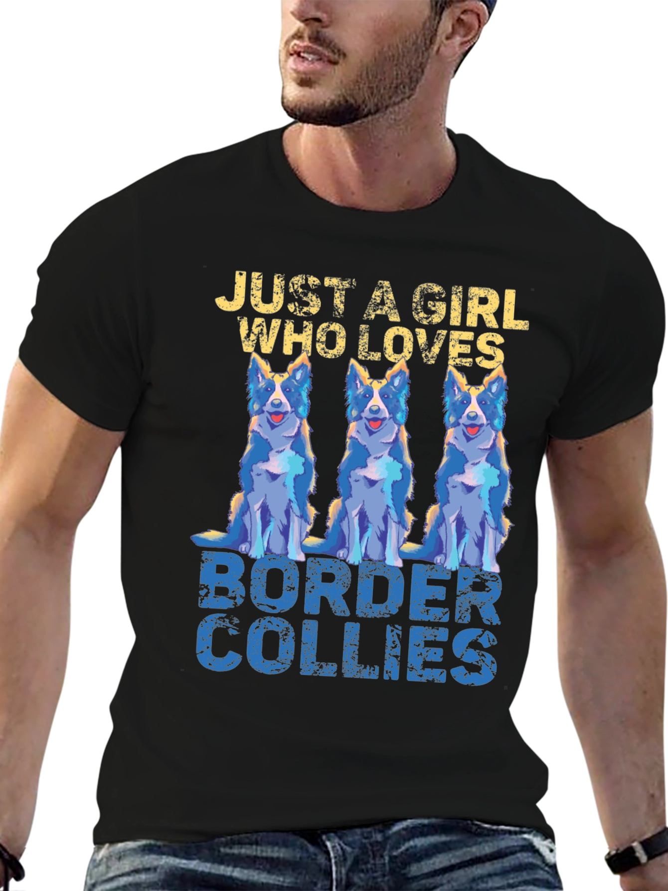 Just A Girl Who Loves Border Collies T-Shirt