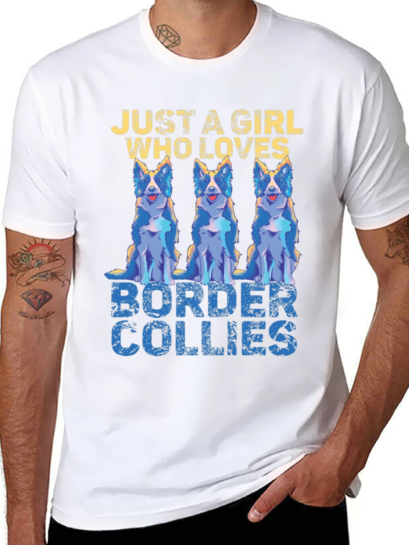 Just A Girl Who Loves Border Collies T-Shirt