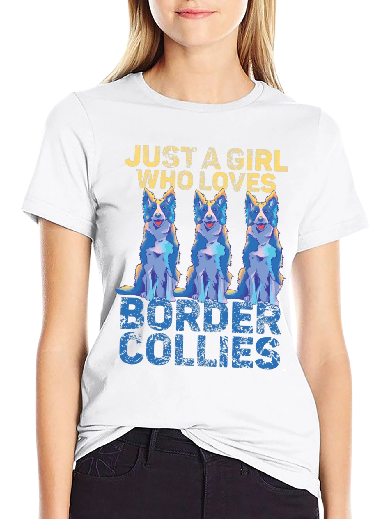 Just A Girl Who Loves Border Collies T-Shirt