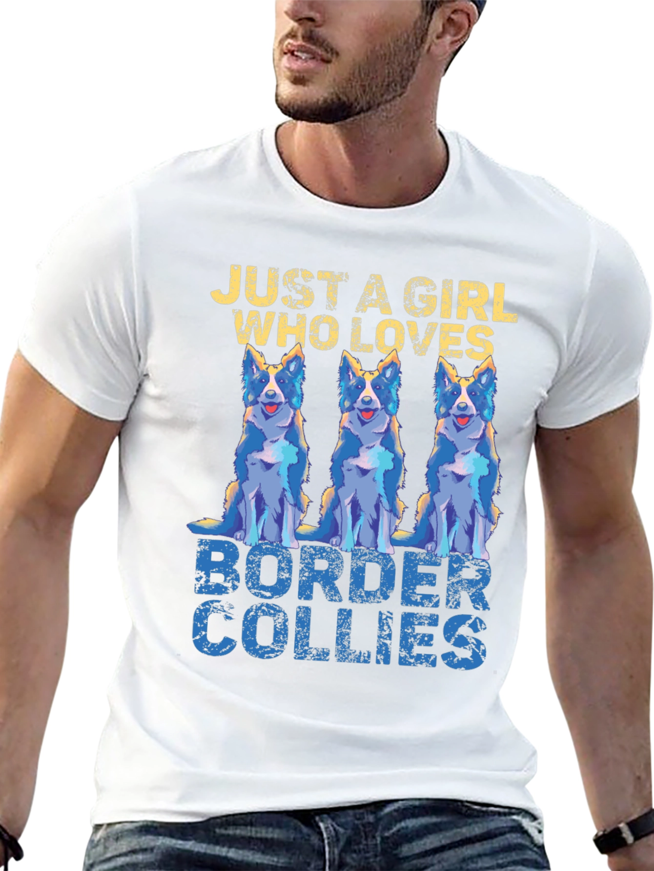 Just A Girl Who Loves Border Collies T-Shirt
