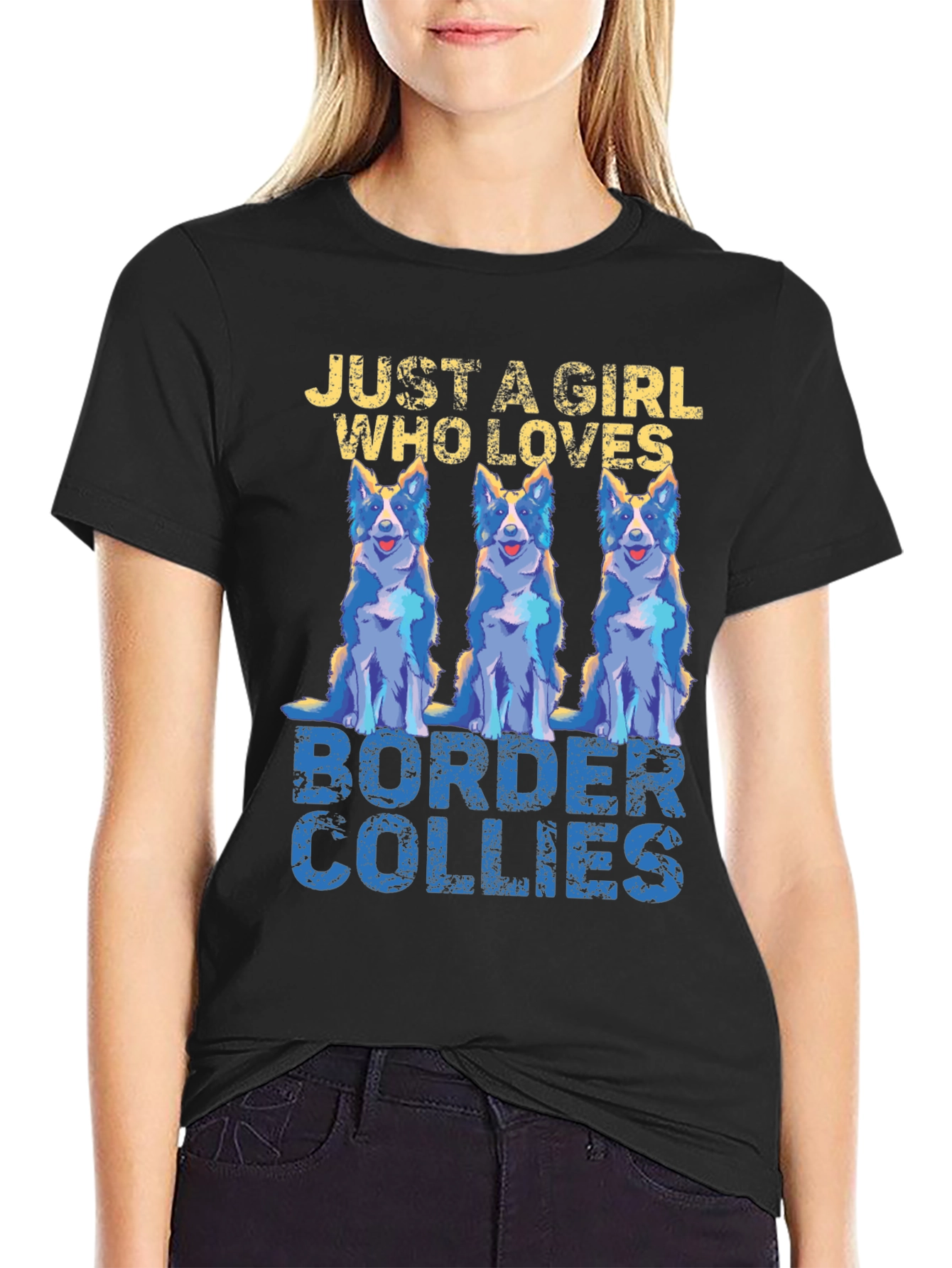 Just A Girl Who Loves Border Collies T-Shirt