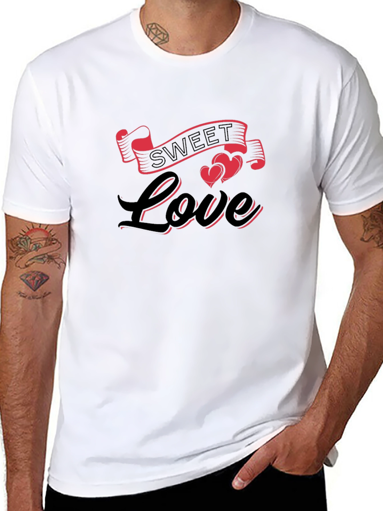 Sweet Love Graphic Tee - Black