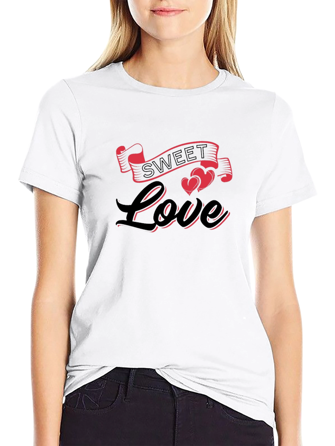 Sweet Love Graphic Tee - Black