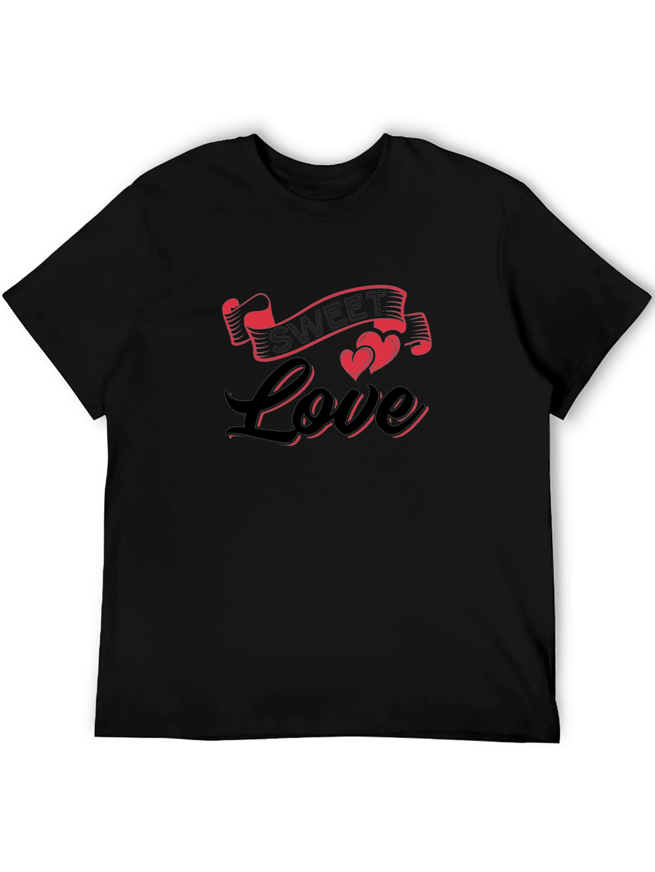 Sweet Love Graphic Tee - Black
