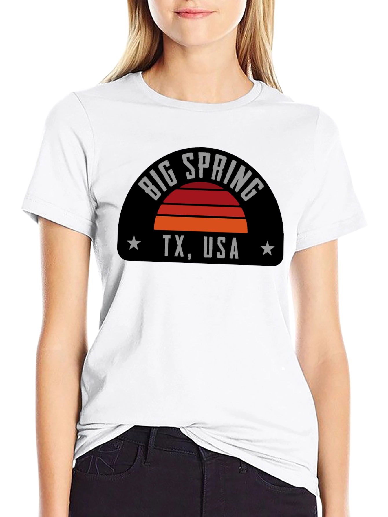 Big Spring TX Retro Sunset T-Shirt