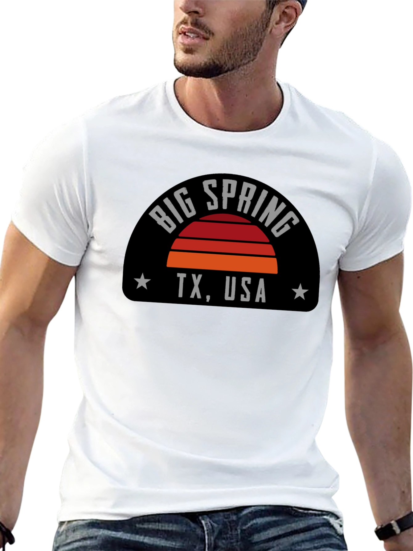Big Spring TX Retro Sunset T-Shirt