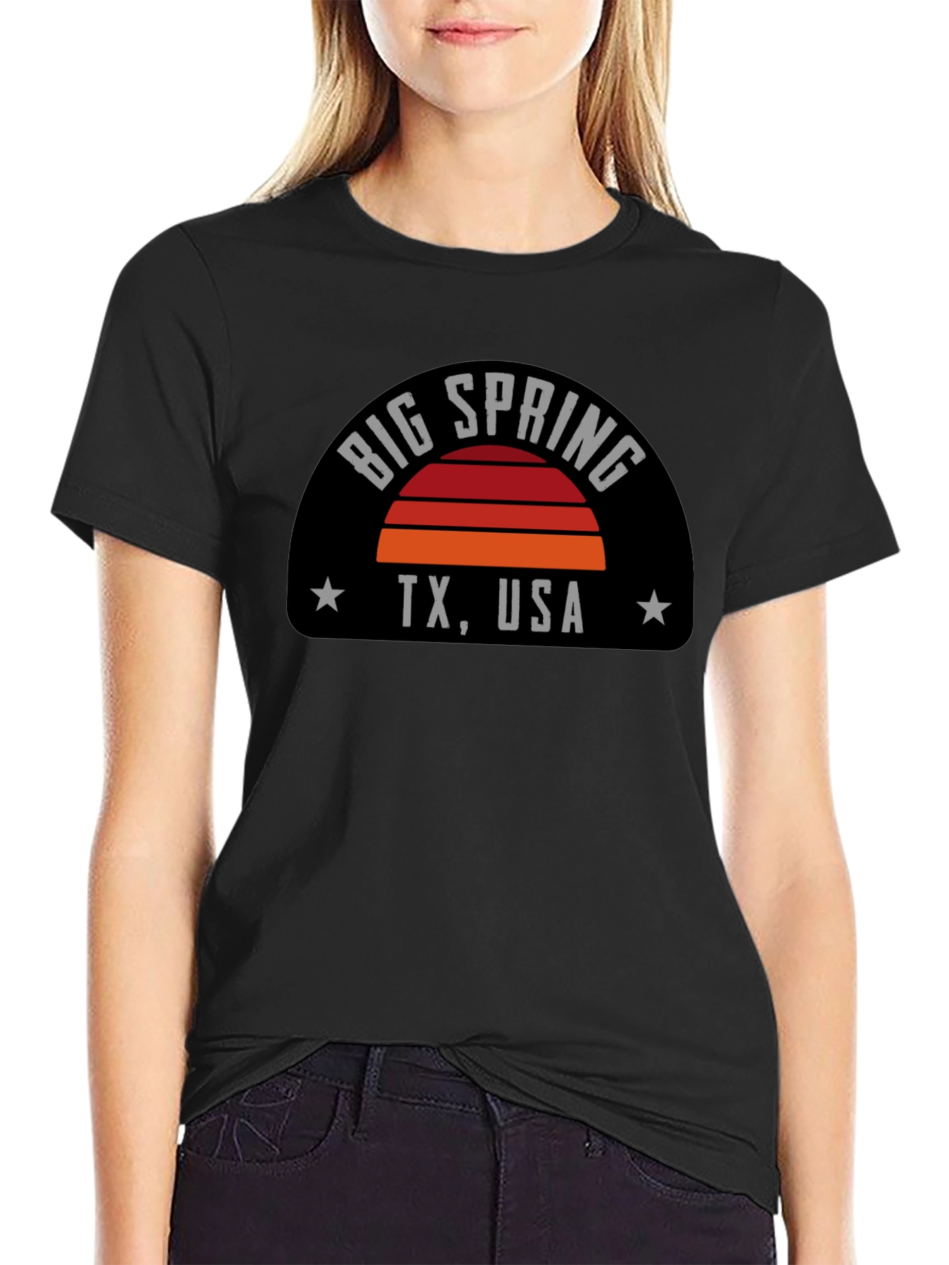Big Spring TX Retro Sunset T-Shirt