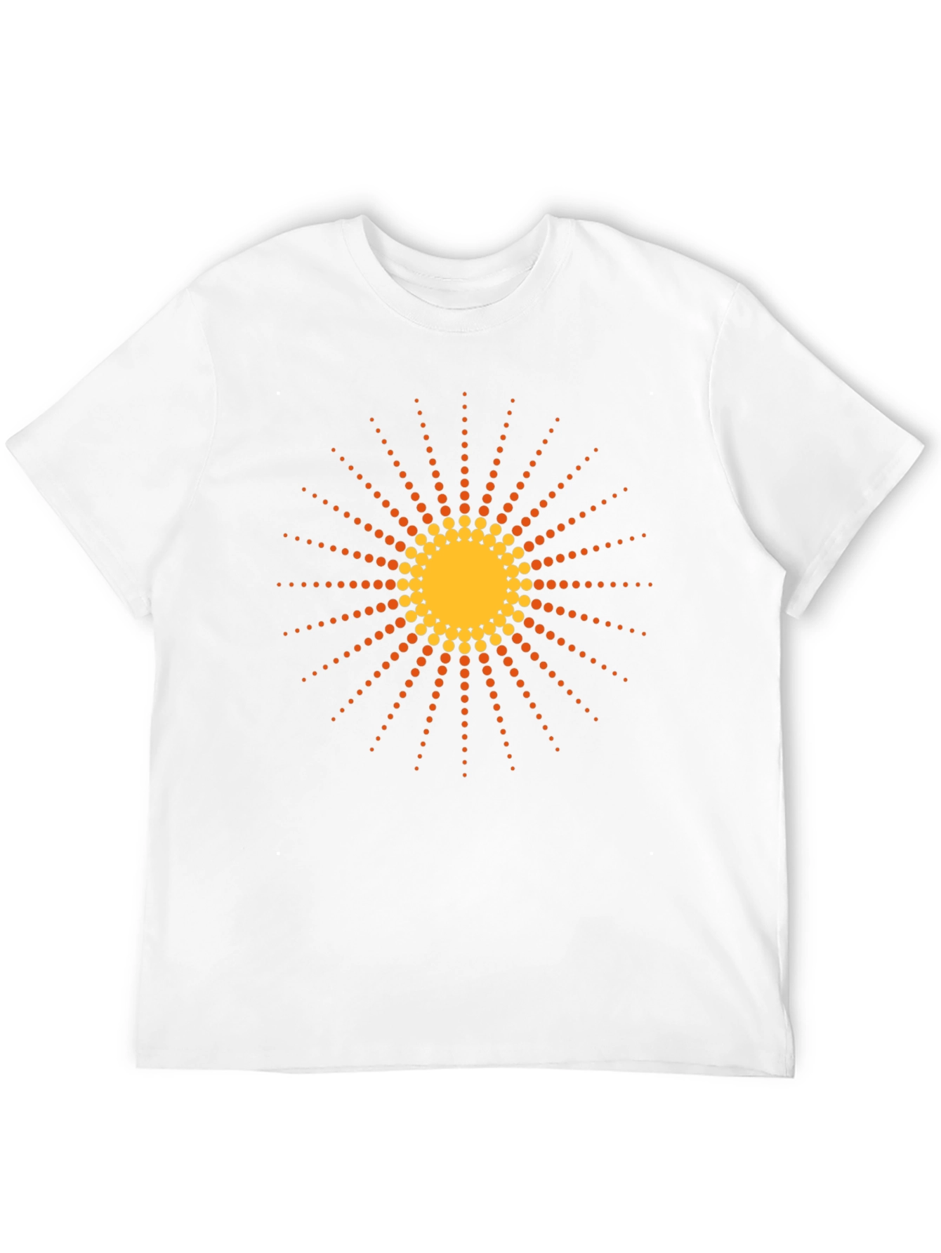 Black T-Shirt with Retro Sun Graphic