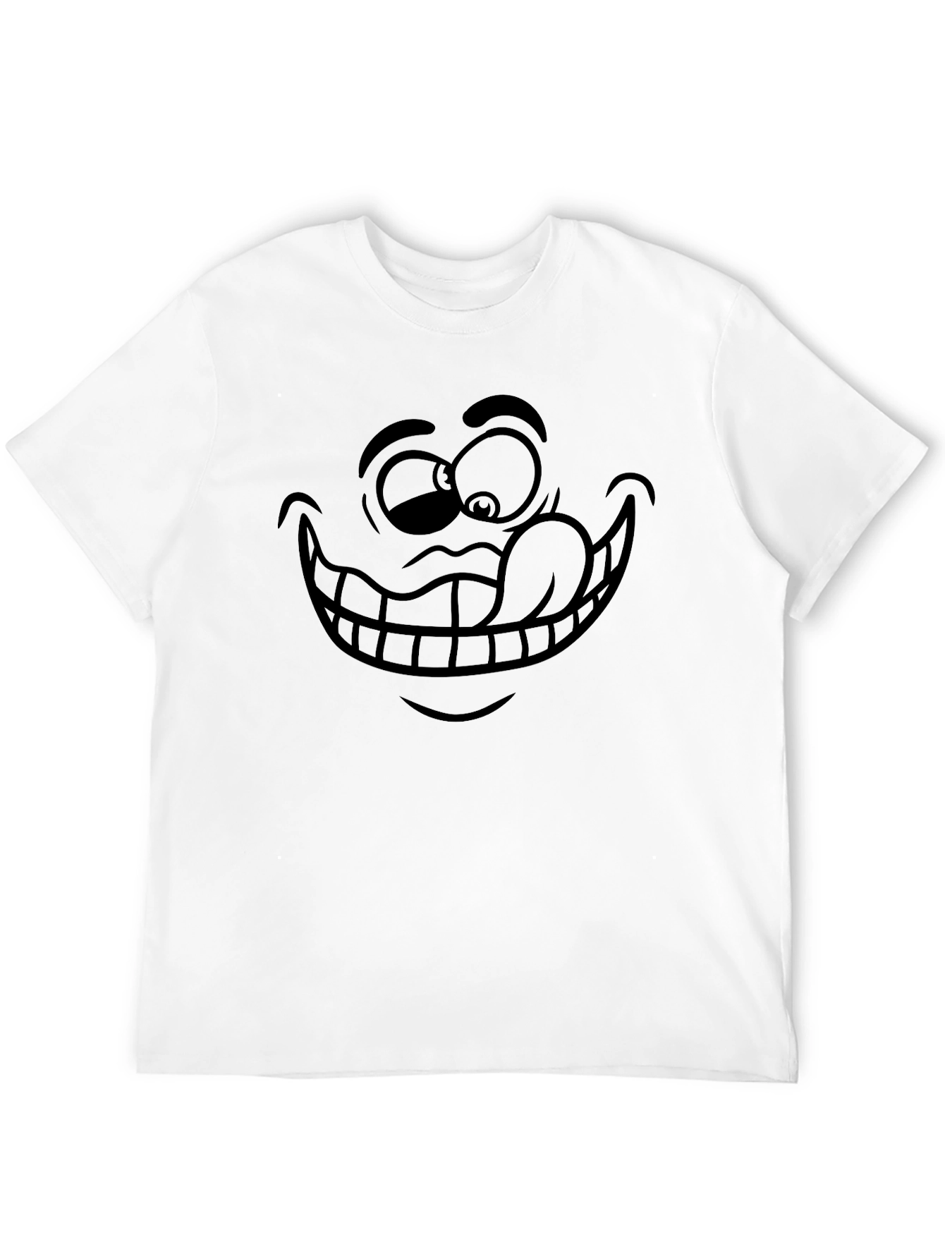 Funny Face Graphic T-Shirt - Black Cotton Tee