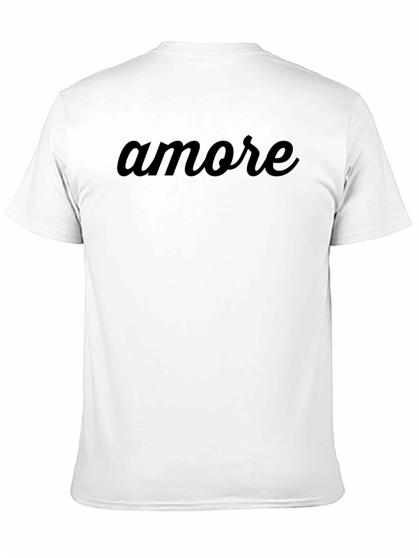 Amore Black Crewneck T-Shirt - Casual Comfort
