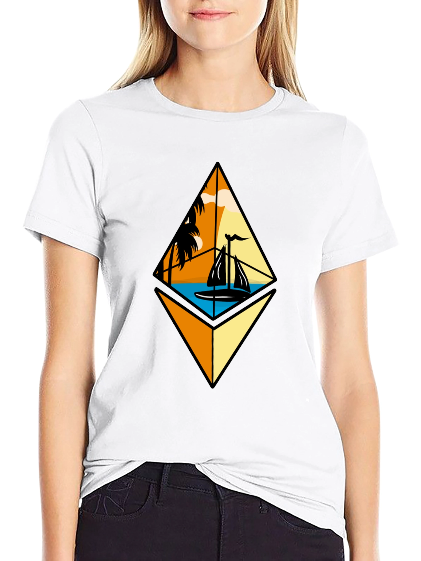 Tropical Sailboat Tee