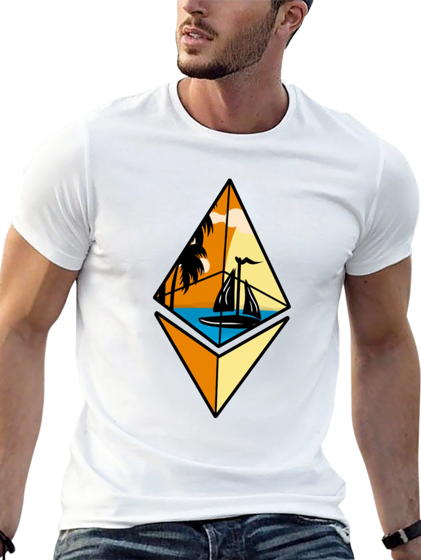 Tropical Sailboat Tee