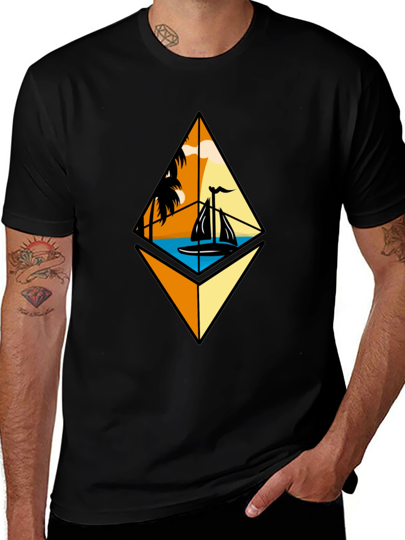 Tropical Sailboat Tee