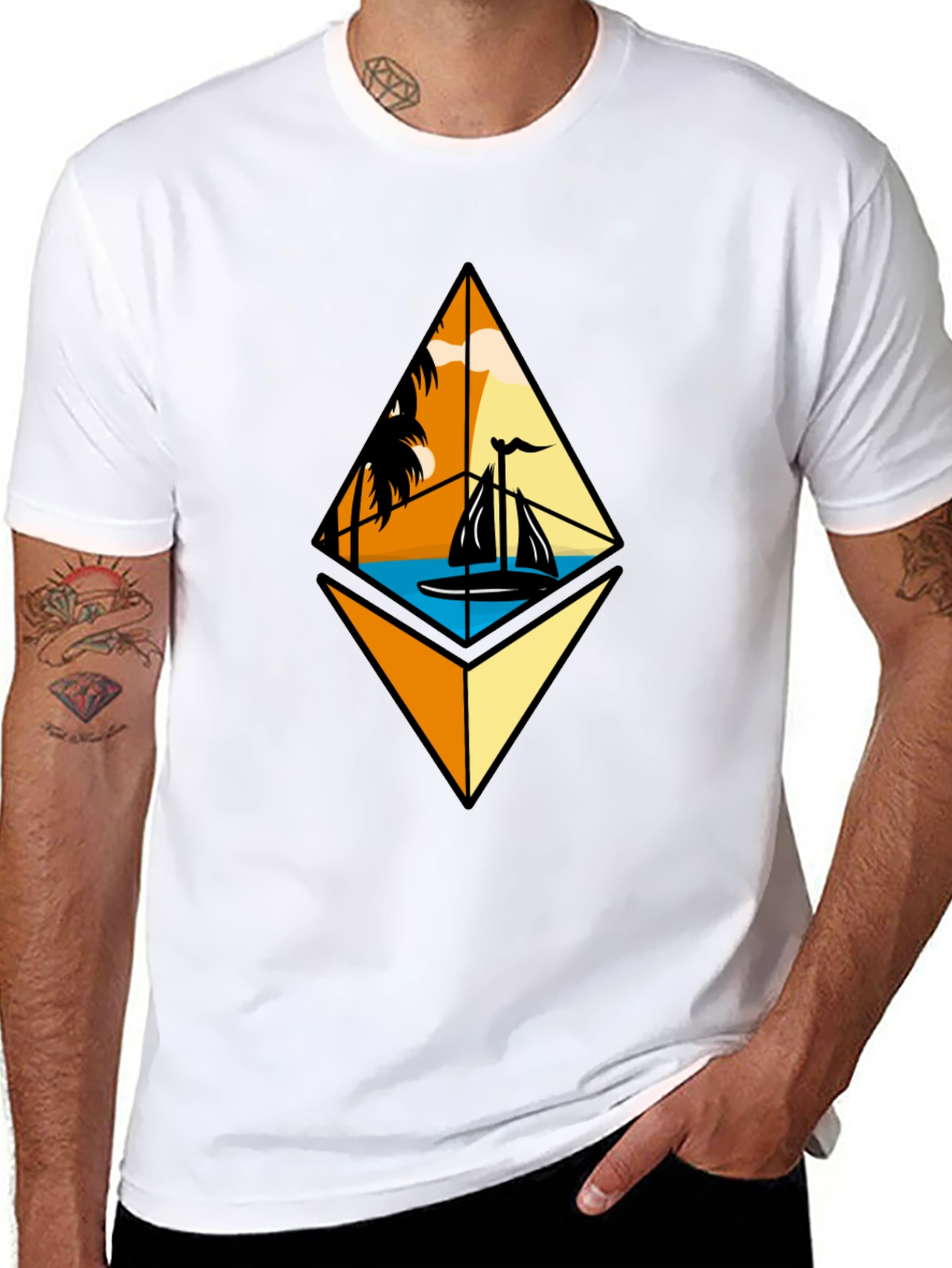 Tropical Sailboat Tee