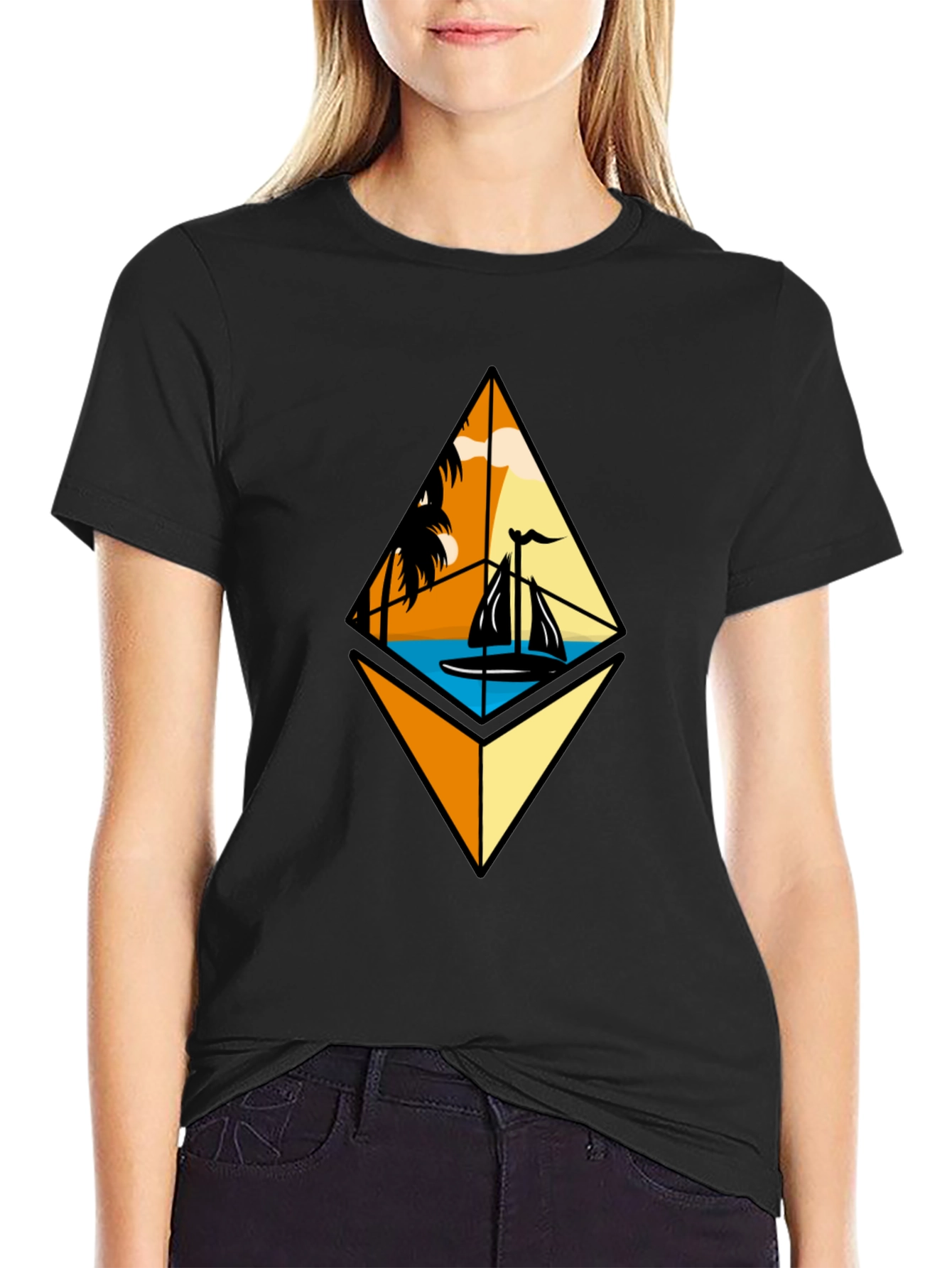 Tropical Sailboat Tee