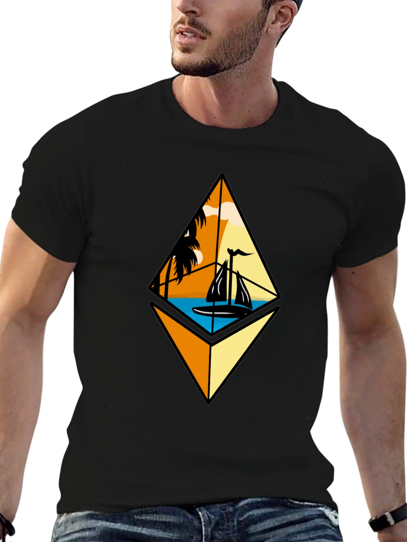 Tropical Sailboat Tee