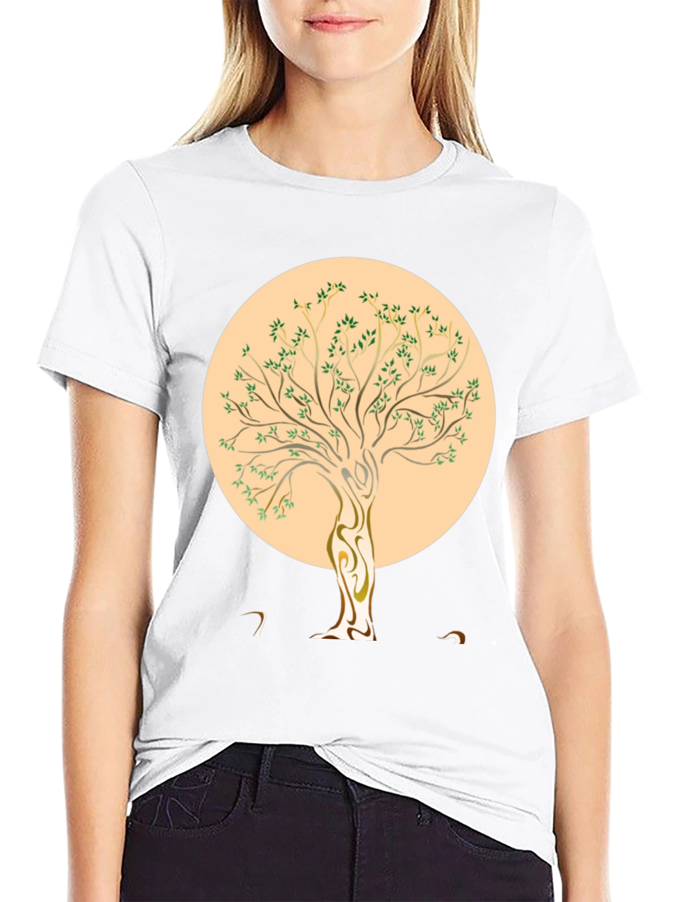 Nature Tree Graphic T-Shirt - Stylish Black Tee
