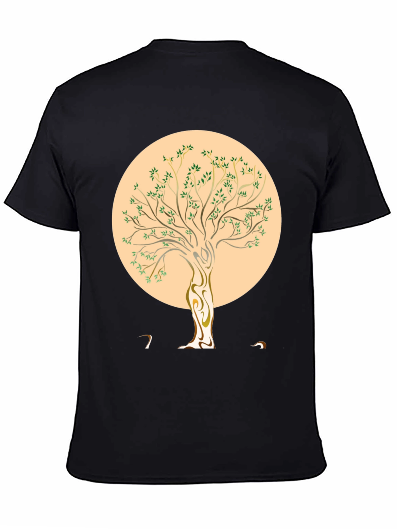 Nature Tree Graphic T-Shirt - Stylish Black Tee