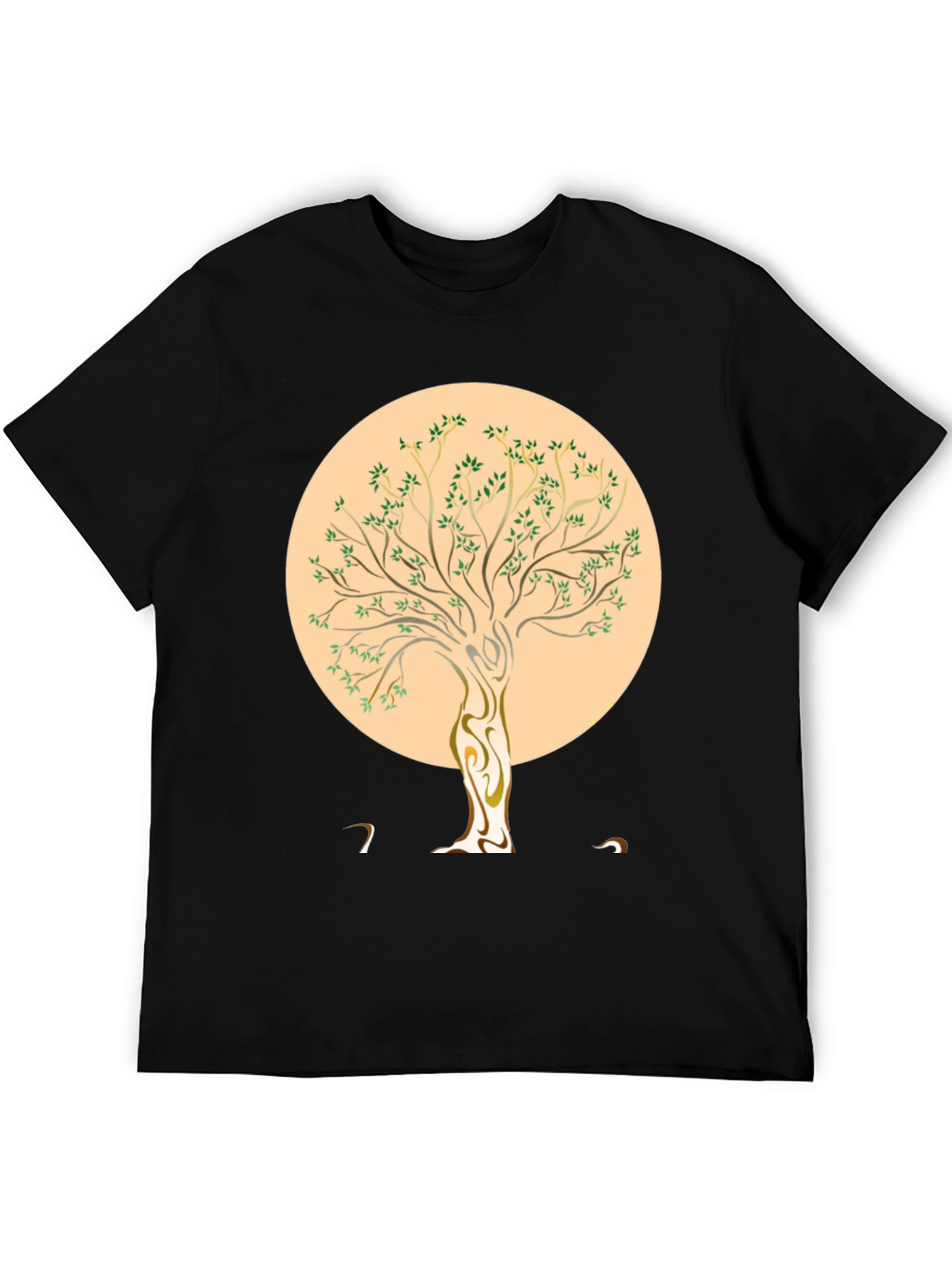 Nature Tree Graphic T-Shirt - Stylish Black Tee