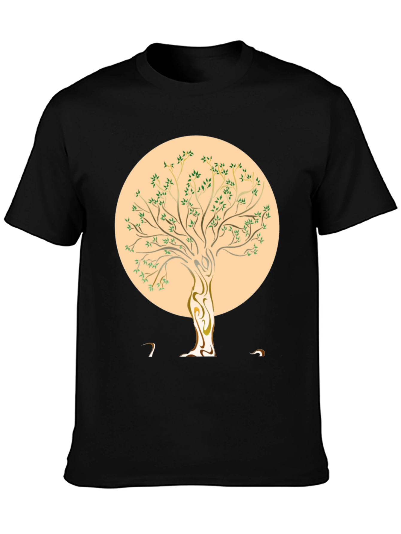 Nature Tree Graphic T-Shirt - Stylish Black Tee