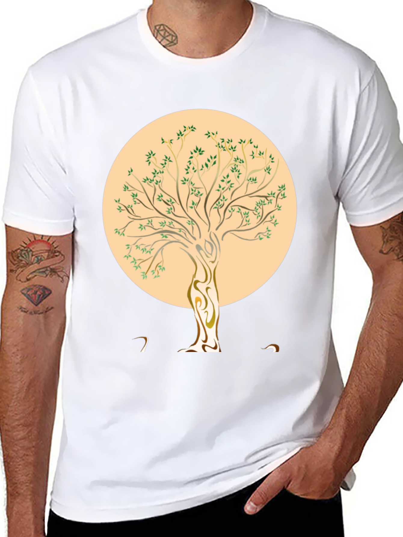 Nature Tree Graphic T-Shirt - Stylish Black Tee