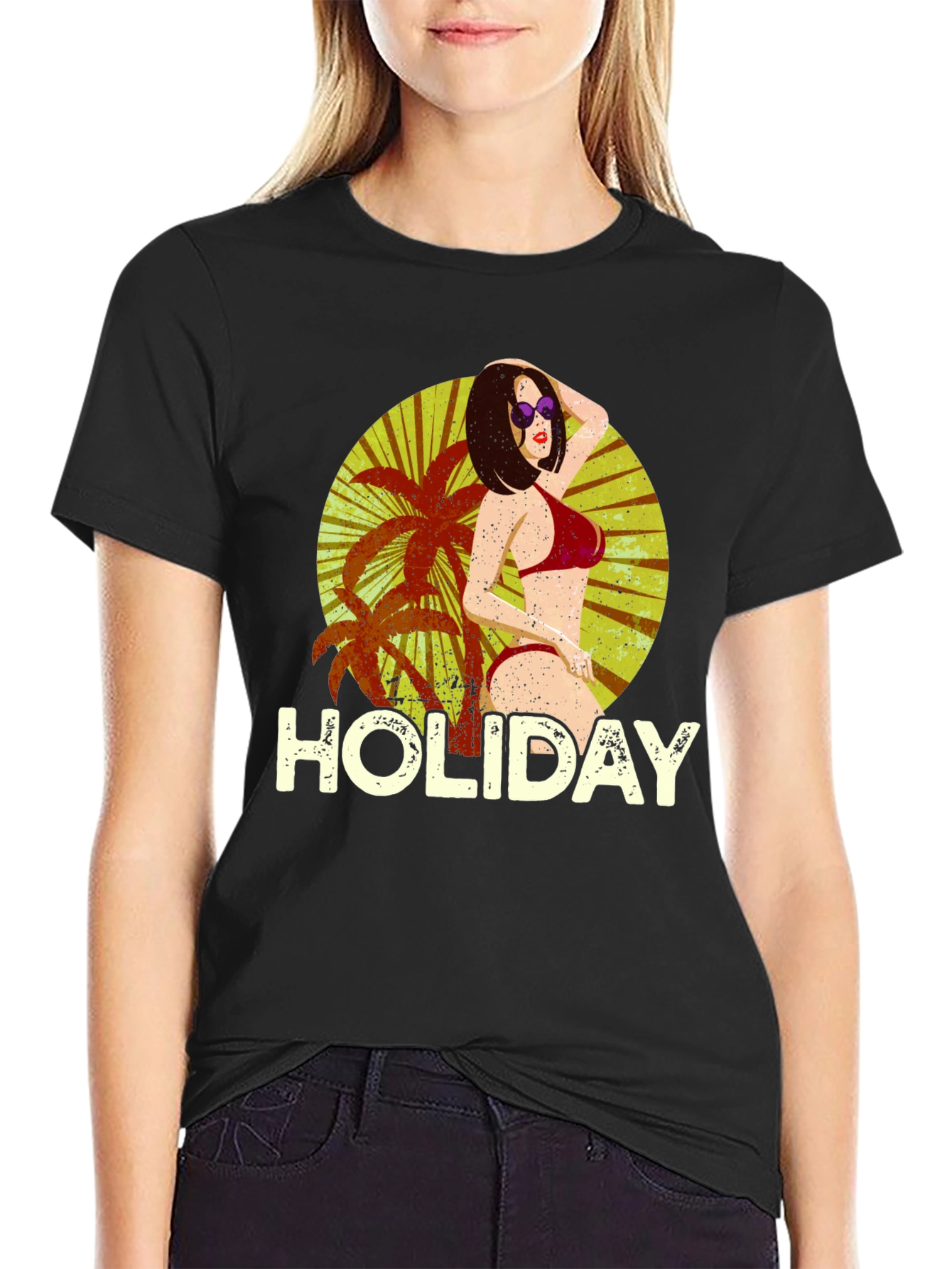Holiday Beach T-Shirt - Black
