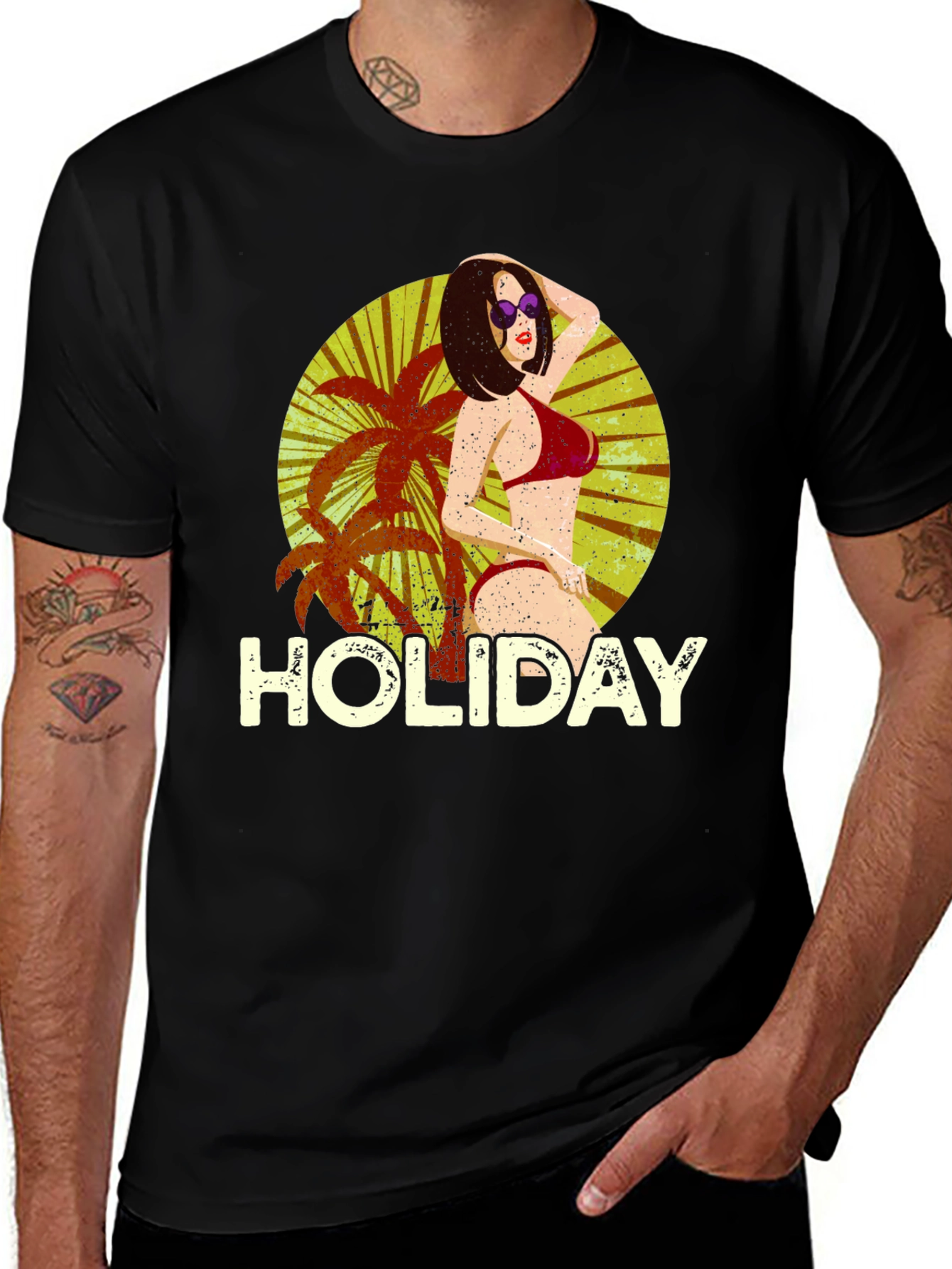 Holiday Beach T-Shirt - Black